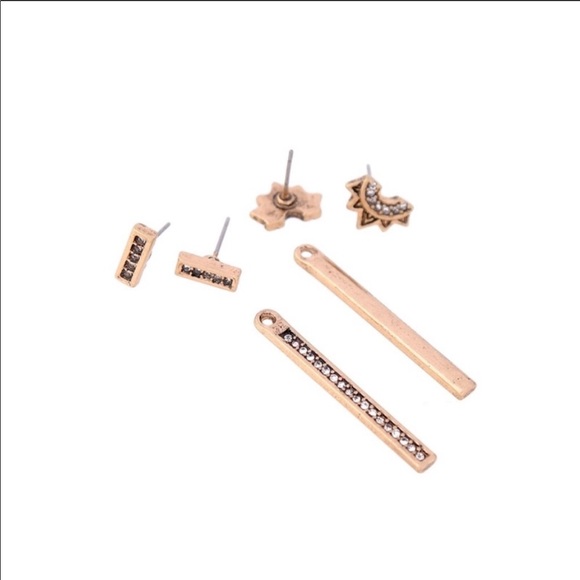 ⬇️Vertical bar front and back earrings - Picture 5 of 5